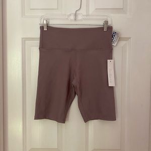 ribbed purple biker shorts